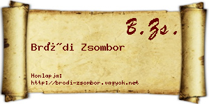 Bródi Zsombor névjegykártya