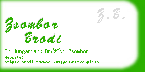 zsombor brodi business card